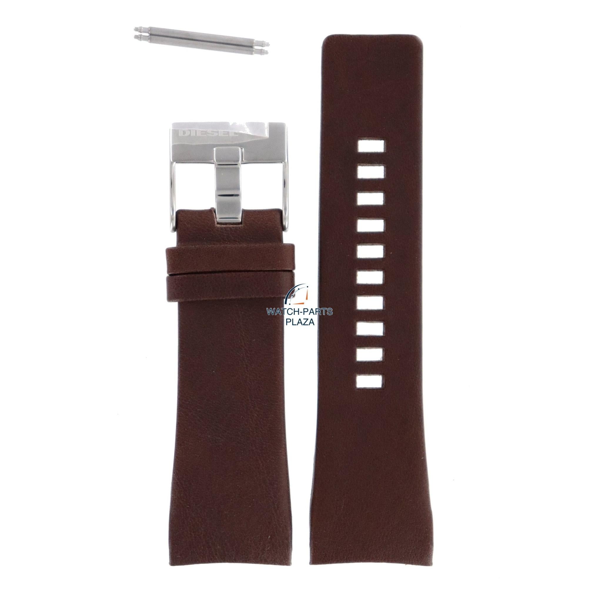 Watch Band Diesel DZ1140 brown leather strap 28mm original - Watch Plaza