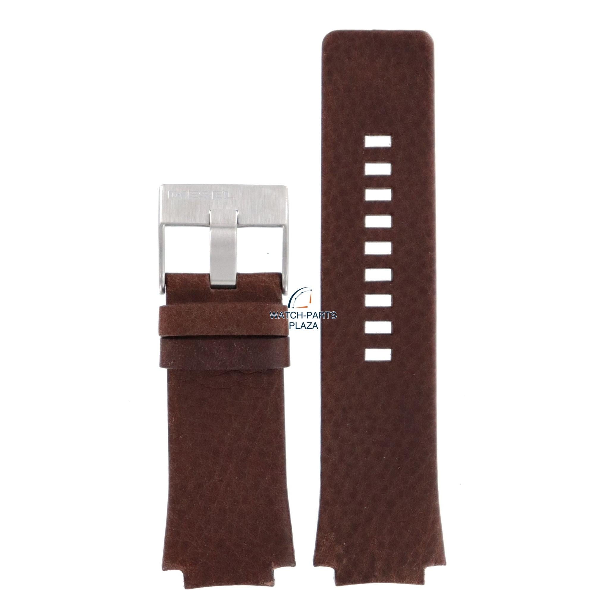 Watch Band Diesel DZ1145 brown leather strap 20mm original DZ1222, DZ1111 - Watch Plaza