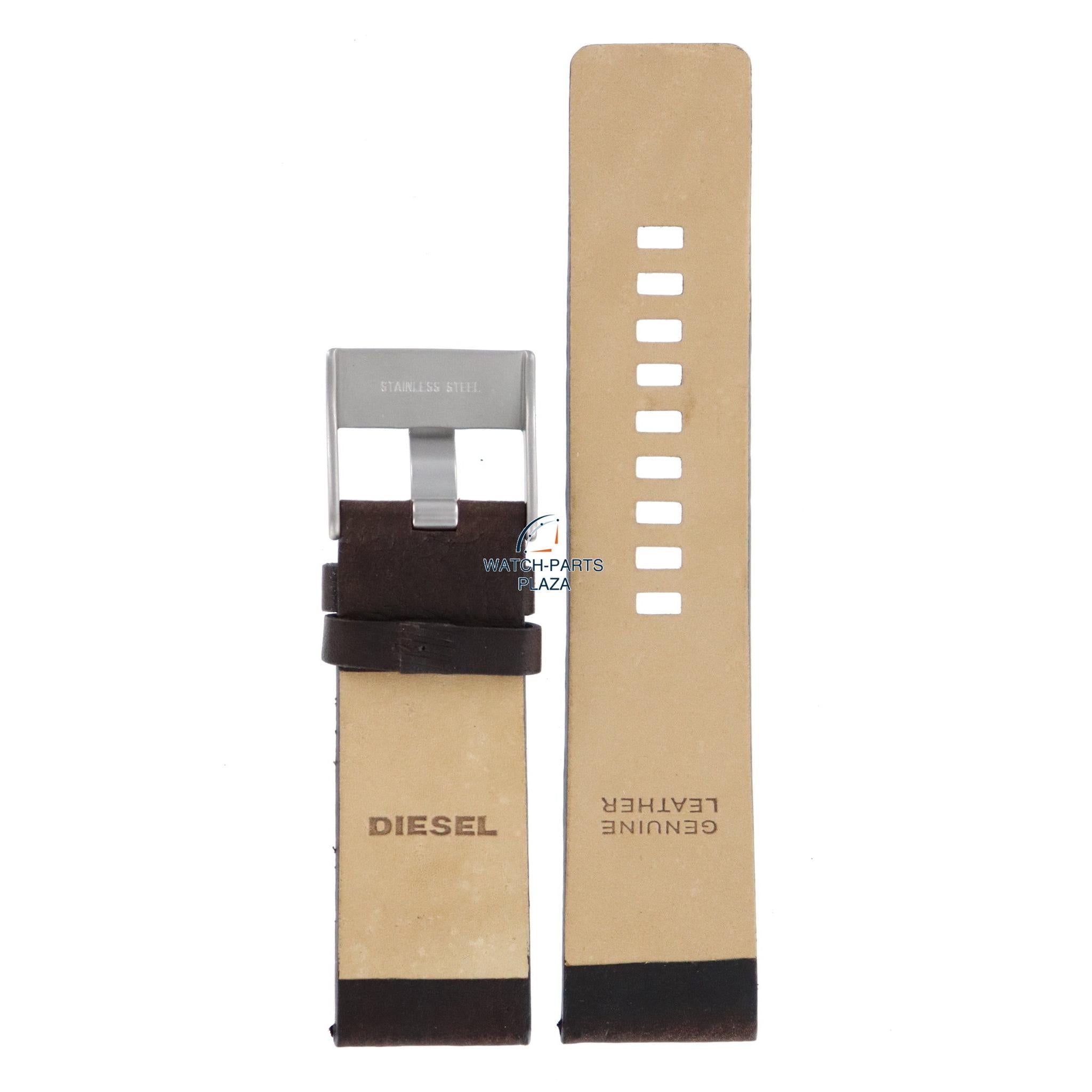 Watch Band Diesel DZ1148 brown leather strap 26mm original - Watch Plaza