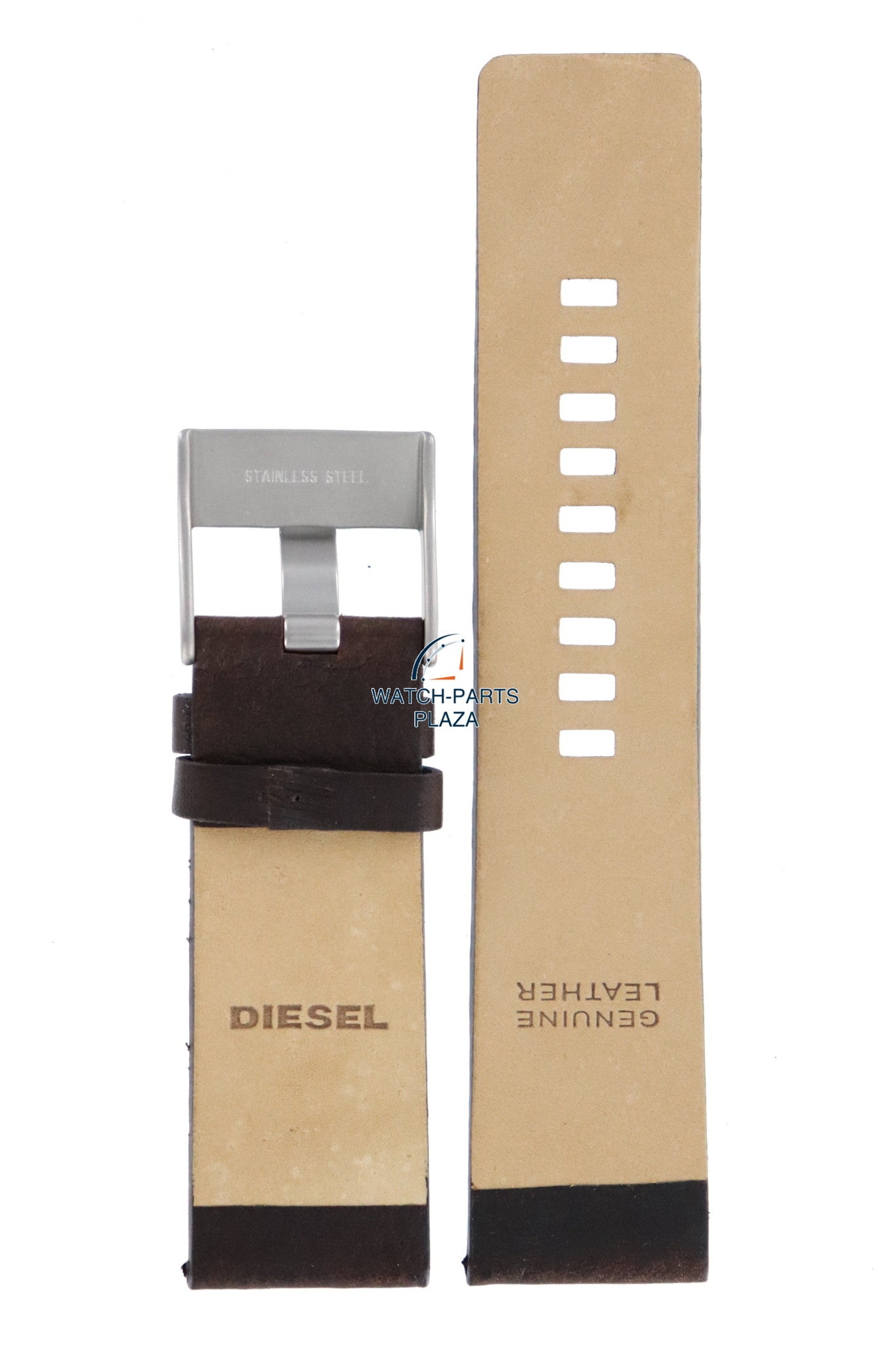 Watch Band Diesel DZ1148 brown leather strap 26mm original - Watch Plaza