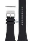 Watch Band Diesel DZ1156 black genuine leather strap 32mm Only The Brave - Watch Plaza