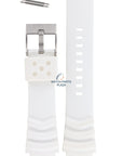 Watch Band Diesel DZ1168 white rubber strap 19mm original - Watch Plaza