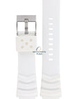 Watch Band Diesel DZ1168 white rubber strap 19mm original - Watch Plaza