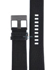 Watch Band Diesel DZ1187 black leather strap 26mm genuine black buckle - Watch Plaza