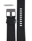 Watch Band Diesel DZ1187 black leather strap 26mm genuine black buckle - Watch Plaza