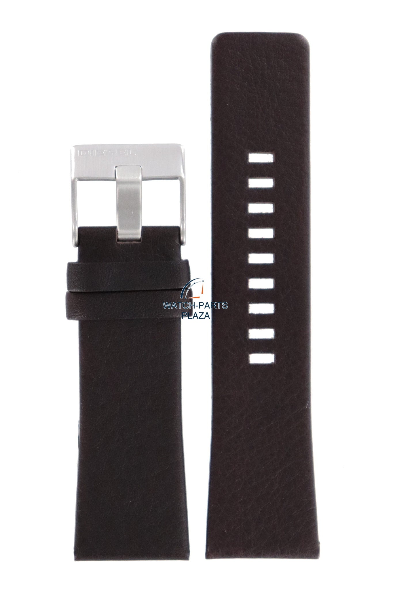 Watch Band Diesel DZ1206 dark brown leather strap 27mm original - Watch Plaza