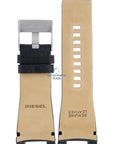 Watch Band Diesel DZ1215 black leather strap 32mm Bugout DZ1282 - Watch Plaza