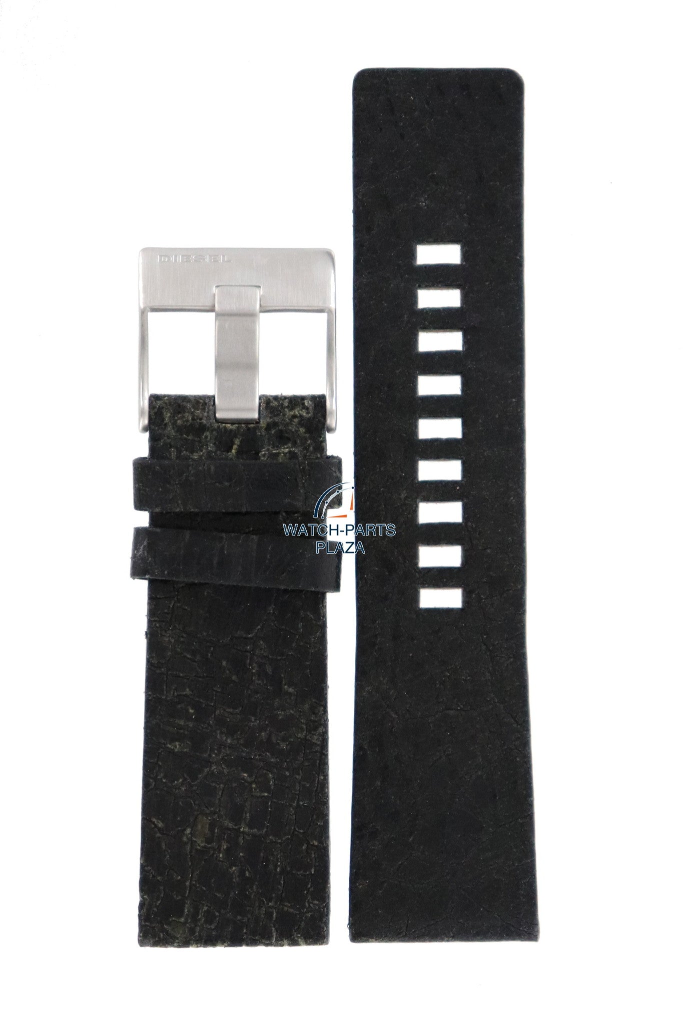 Watch Band Diesel DZ1269 black leather strap 26mm original - Watch Plaza