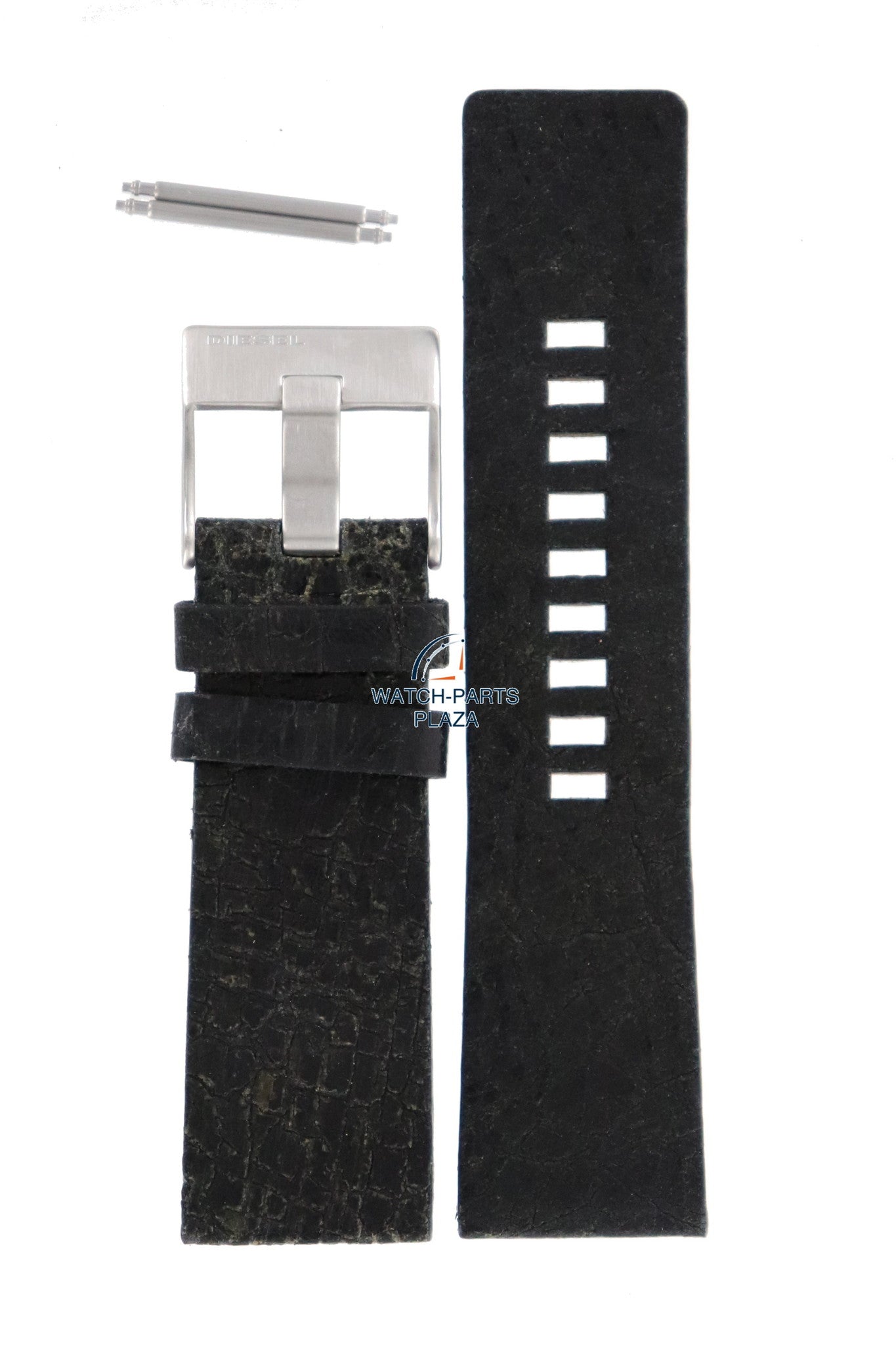 Watch Band Diesel DZ1269 black leather strap 26mm original - Watch Plaza