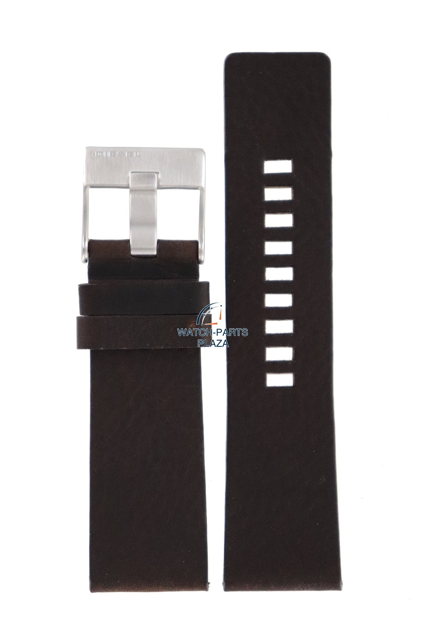 Watch Band Diesel DZ1272 dark brown leather strap 26mm original - Watch Plaza