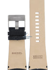 Watch Band Diesel DZ1276 black genuine leather strap 32mm original - Watch Plaza