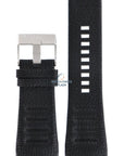 Watch Band Diesel DZ1276 black genuine leather strap 32mm original - Watch Plaza