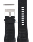 Watch Band Diesel DZ1276 black genuine leather strap 32mm original - Watch Plaza