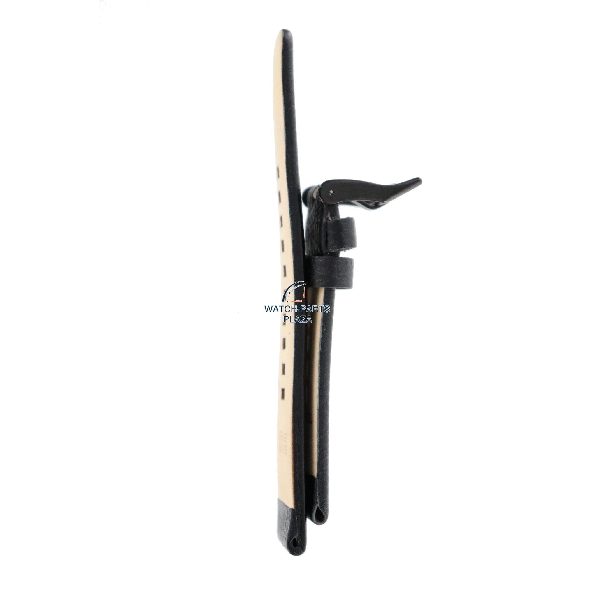 Watch Band Diesel DZ1657 black leather strap 27mm black buckle Master Chief series - Watch Plaza