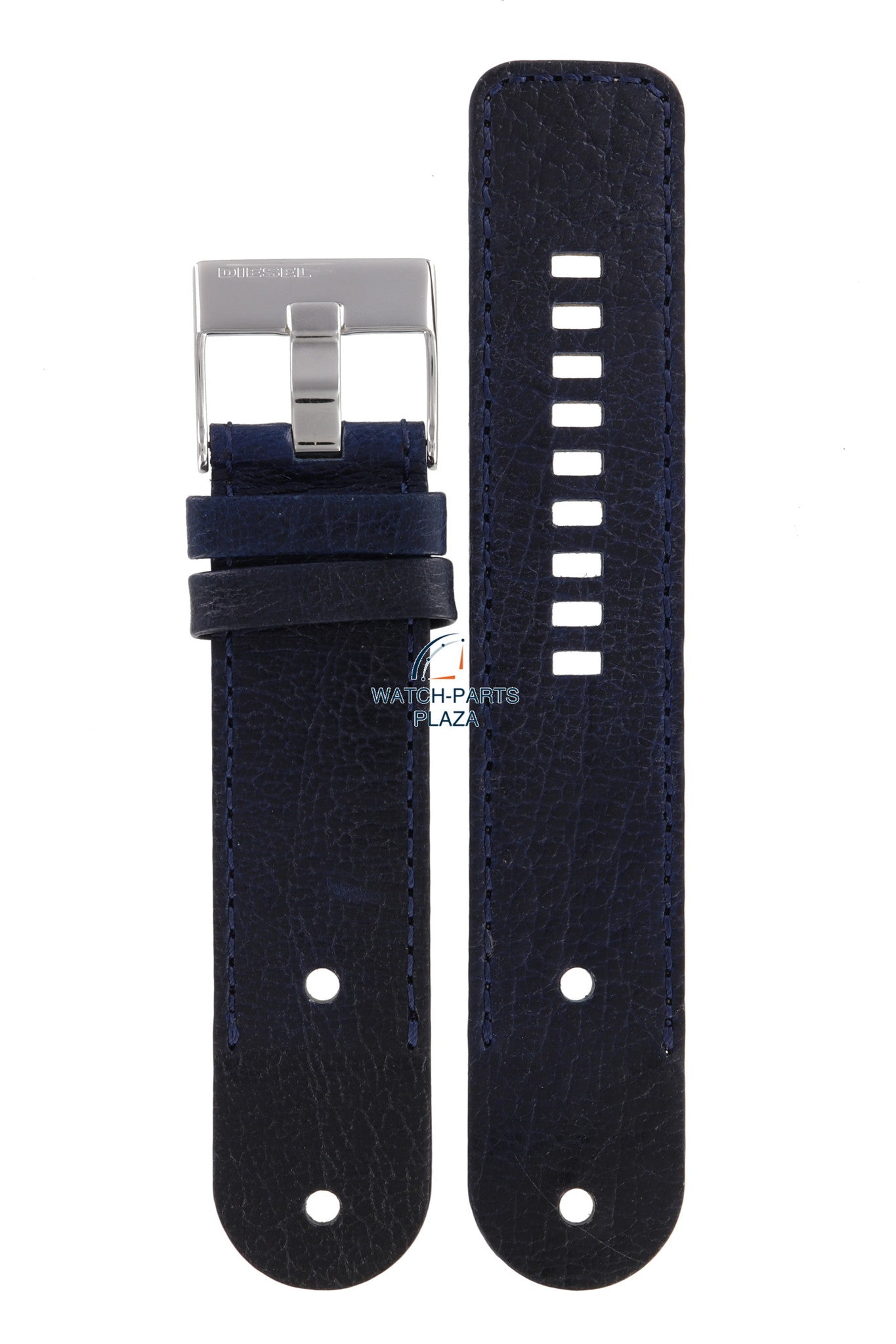 Watch Band Diesel DZ2018 blue leather strap 26mm original DZ - 2018 - Watch Plaza