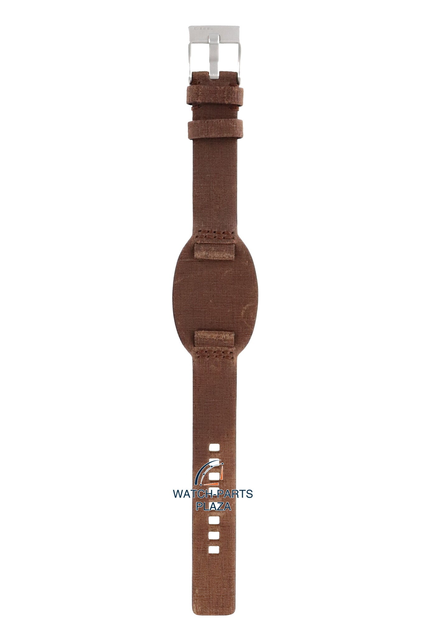 Watch Band Diesel DZ2034 brown genuine leather strap 18mm DZ - 2034 - Watch Plaza