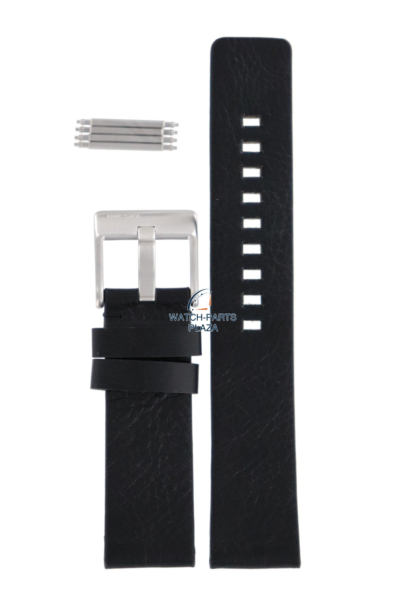 Watch Band Diesel DZ2063 black leather strap 21mm original - Watch Plaza