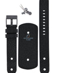 Watch Band Diesel DZ2078 black original cuff leather band 20mm - Watch Plaza