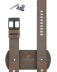 Watch Band Diesel DZ2102 brown leather strap 20mm black buckle genuine - Watch Plaza