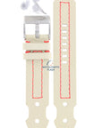 Watch Band Diesel DZ2114 cream / white leather strap 22mm pink stitched original - Watch Plaza