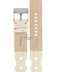 Watch Band Diesel DZ2114 cream / white leather strap 22mm pink stitched original - Watch Plaza