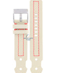 Watch Band Diesel DZ2114 cream / white leather strap 22mm pink stitched original - Watch Plaza