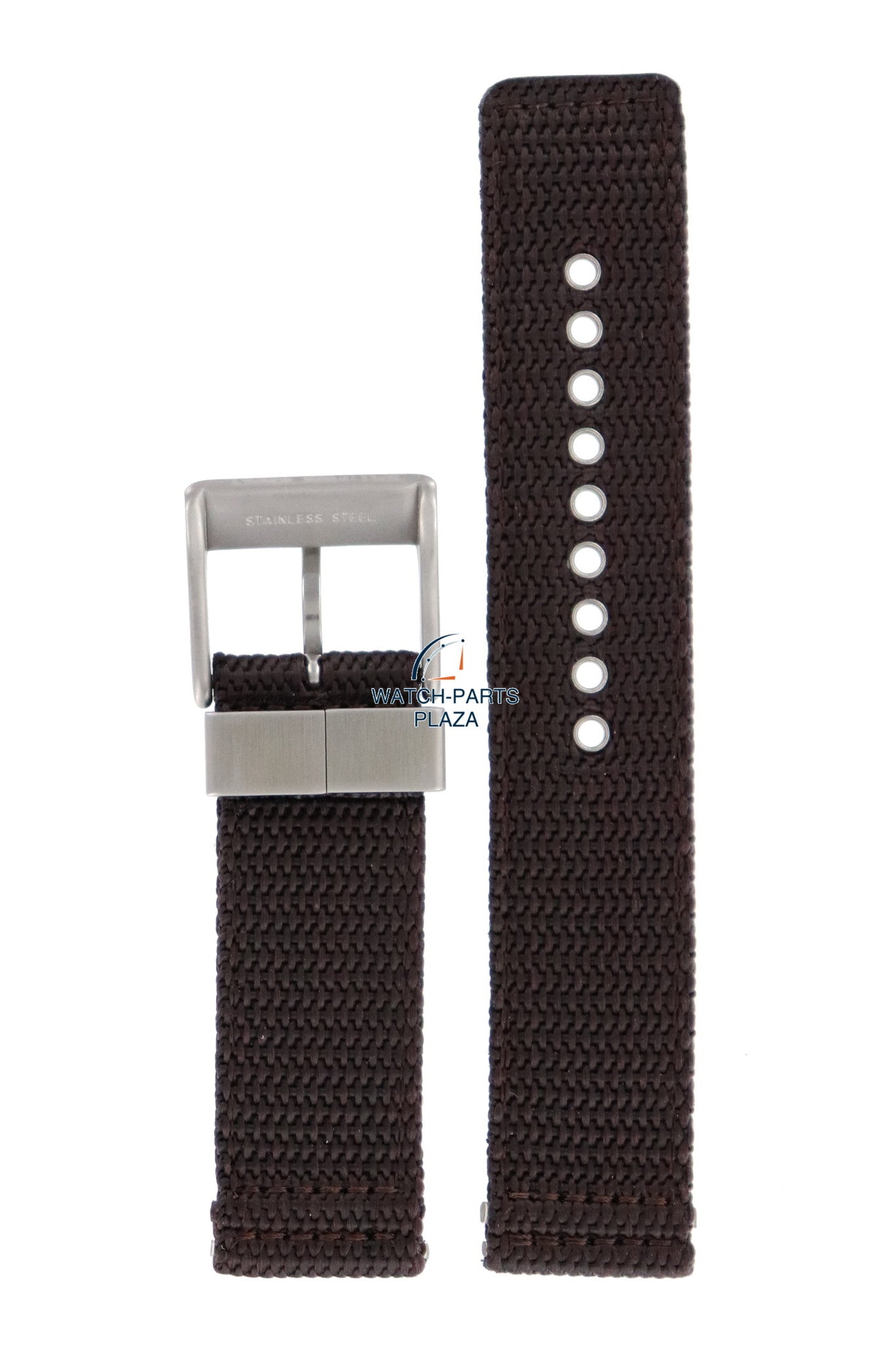 Watch Band Diesel DZ2118 brown military strap 22mm original canvas - Watch Plaza