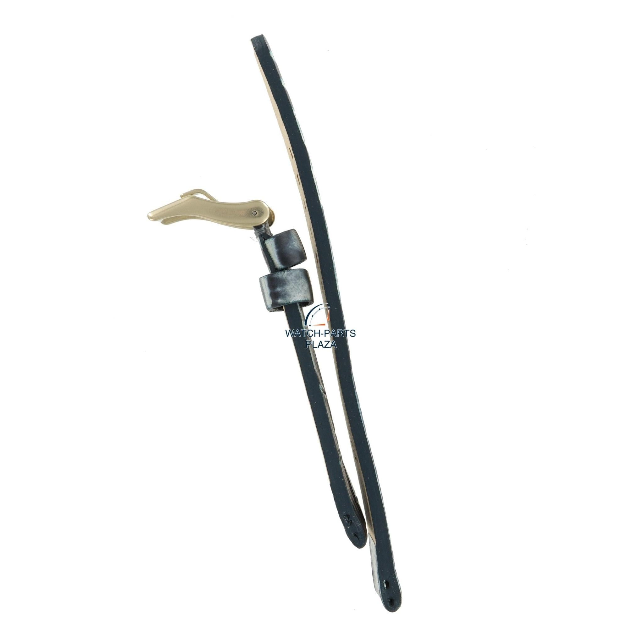 Watch Band Diesel DZ2131 blue & gray leather strap 27mm crocodile print DZ 2133 - Watch Plaza