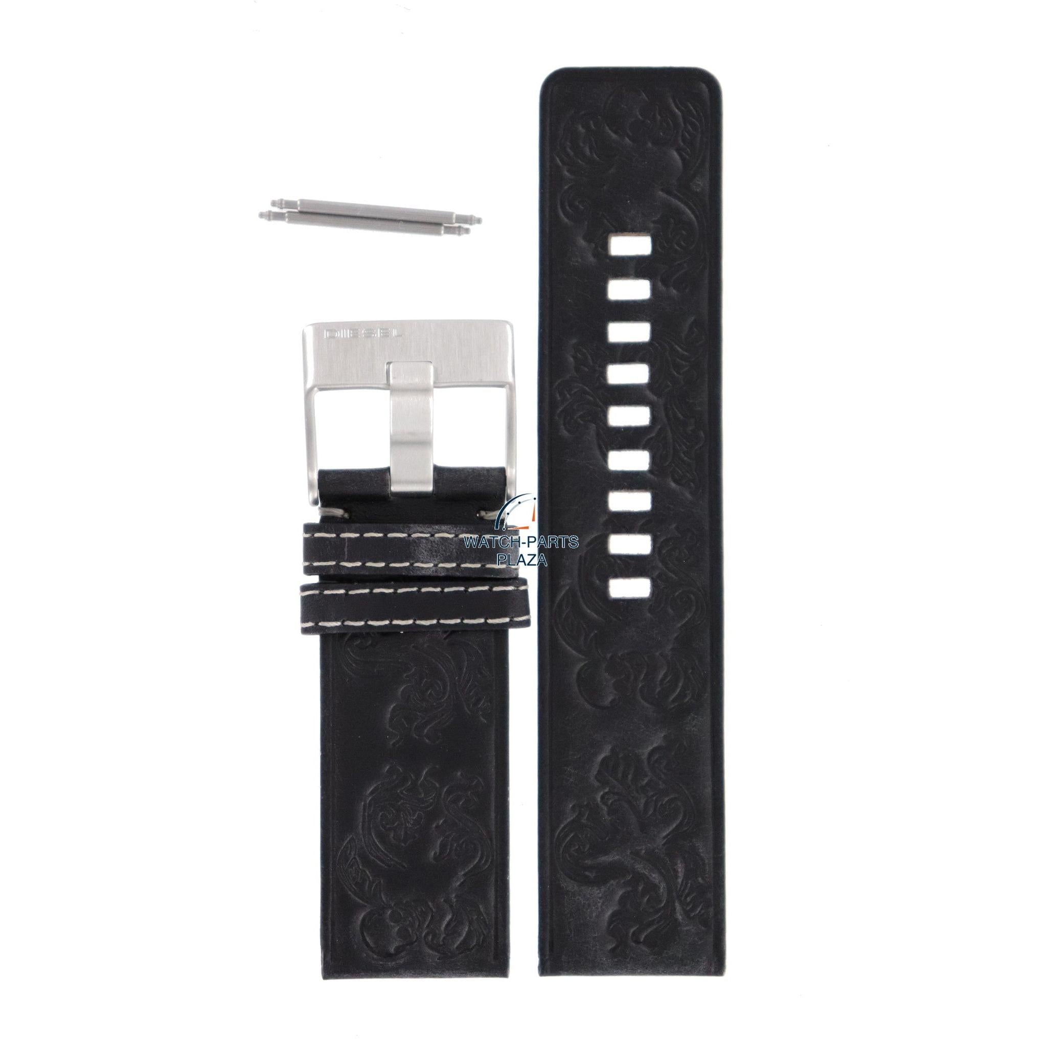 Watchband for Diesel DZ2136 black leather 27mm