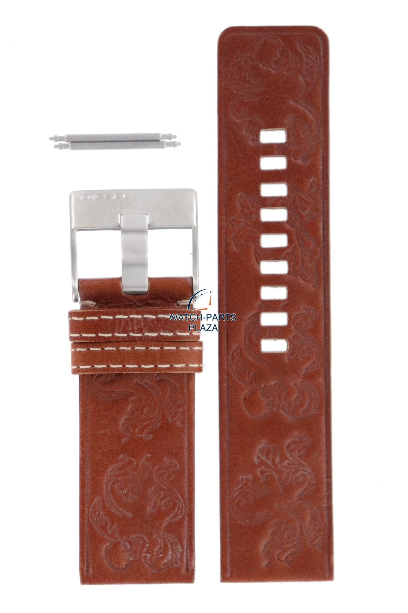 Watch Band Diesel DZ2137 light brown leather strap 26mm original - Watch Plaza