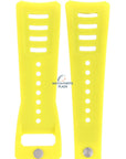 Watch Band Diesel DZ3030 yellow resin & leather strap 30mm original - Watch Plaza