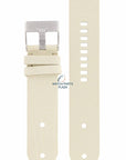 Watch Band for Diesel DZ2077 White Leather Strap DZ 2077 26 mm - Watch Plaza