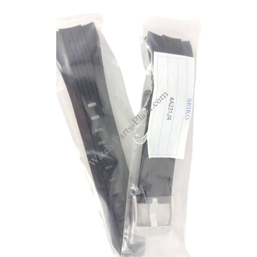 Watch Band Seiko 7T62 - 0HT0 Black Rubber SNAC01P1 Strap SNAB99P1 26mm - Watch Plaza