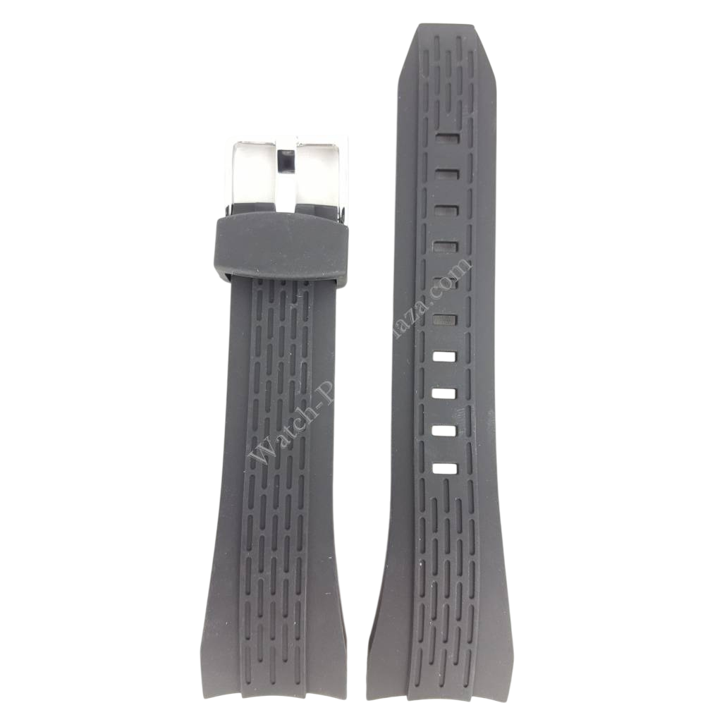 Watch band for Seiko 7T62-0HT0 Black Rubber SNAC01P1