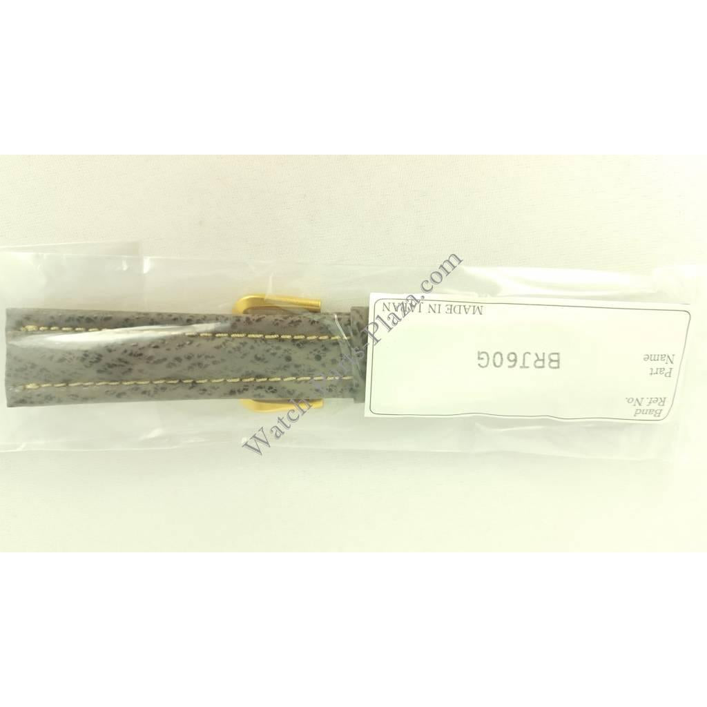 Watch Band Seiko Moon Sports 150 6F24 - 7010 / 6M25 - 6000 Grey Leather Strap 20mm 7N42 - Watch Plaza