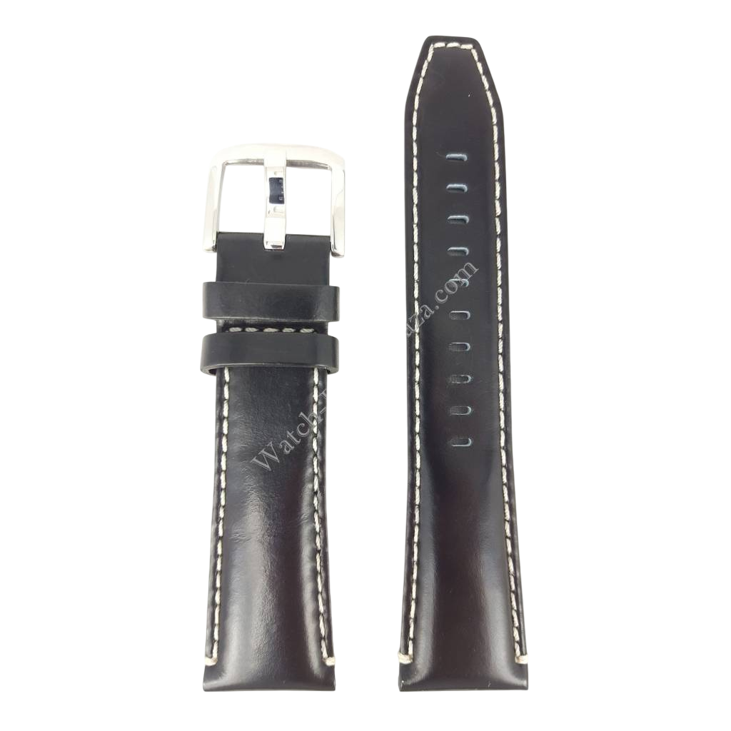 Seiko Field Master 5M85-0AE0 watch band black leathaer LOE8