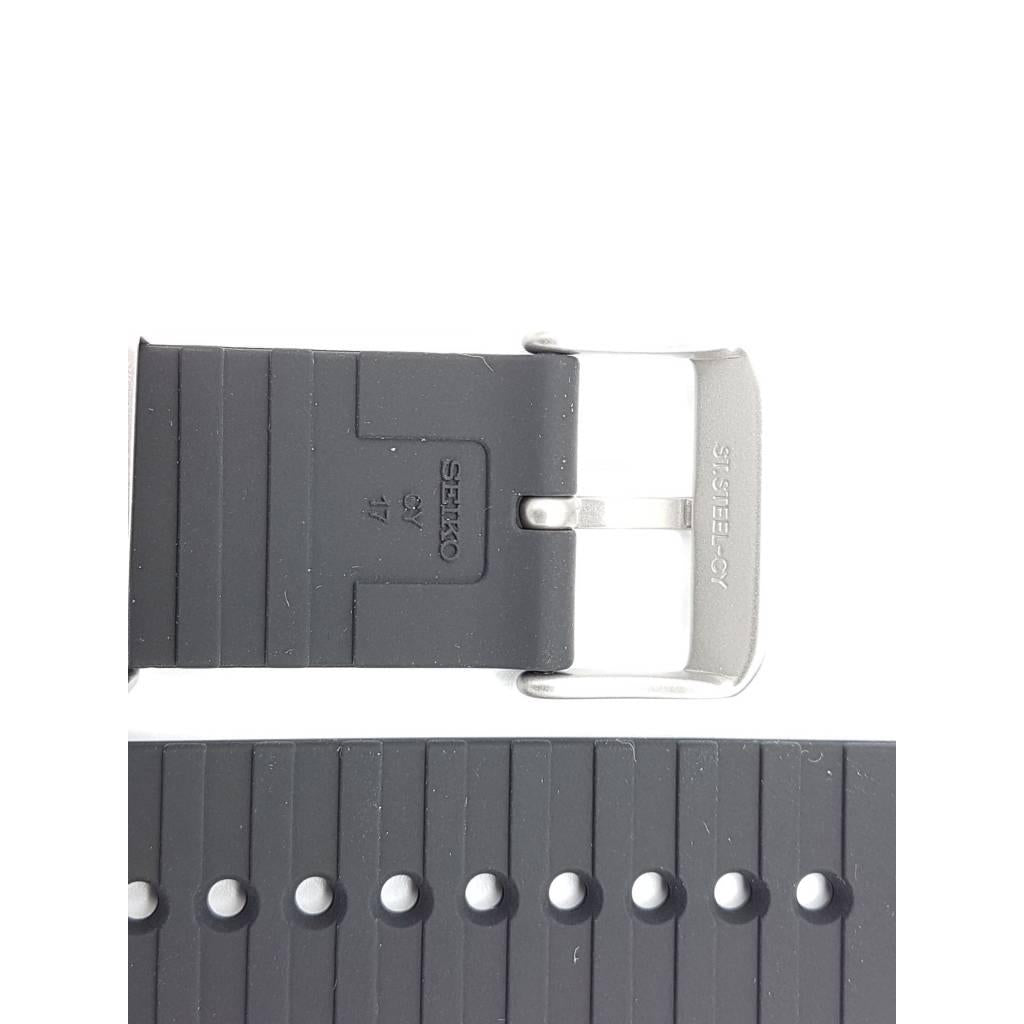 Watch Band Seiko Scuba Diver SBEE001 SBEE002 Black Strap CY 17mm 7N36 - 0AG0 - Watch Plaza