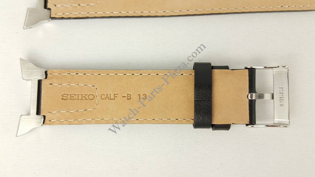 Watch Band Seiko SNAA37 black leather strap 7T62 - 0GW0 13mm 4LC4JB - Watch Plaza