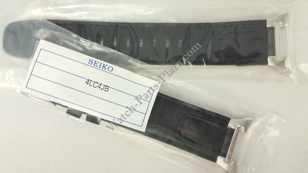 Watch Band Seiko SNAA37 black leather strap 7T62 - 0GW0 13mm 4LC4JB - Watch Plaza