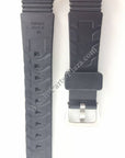 Watch Band Seiko Sports 150 7T32 - 6D9F black silicon strap 18mm yellow texted SDW323 - Watch Plaza