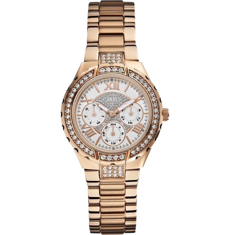 Watch Guess W0111L3 Viva analog ladies watch rose colored 36mm steel - Watch Plaza