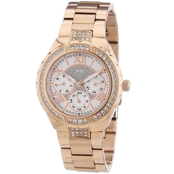Watch Guess W0111L3 Viva analog ladies watch rose colored 36mm steel - Watch Plaza