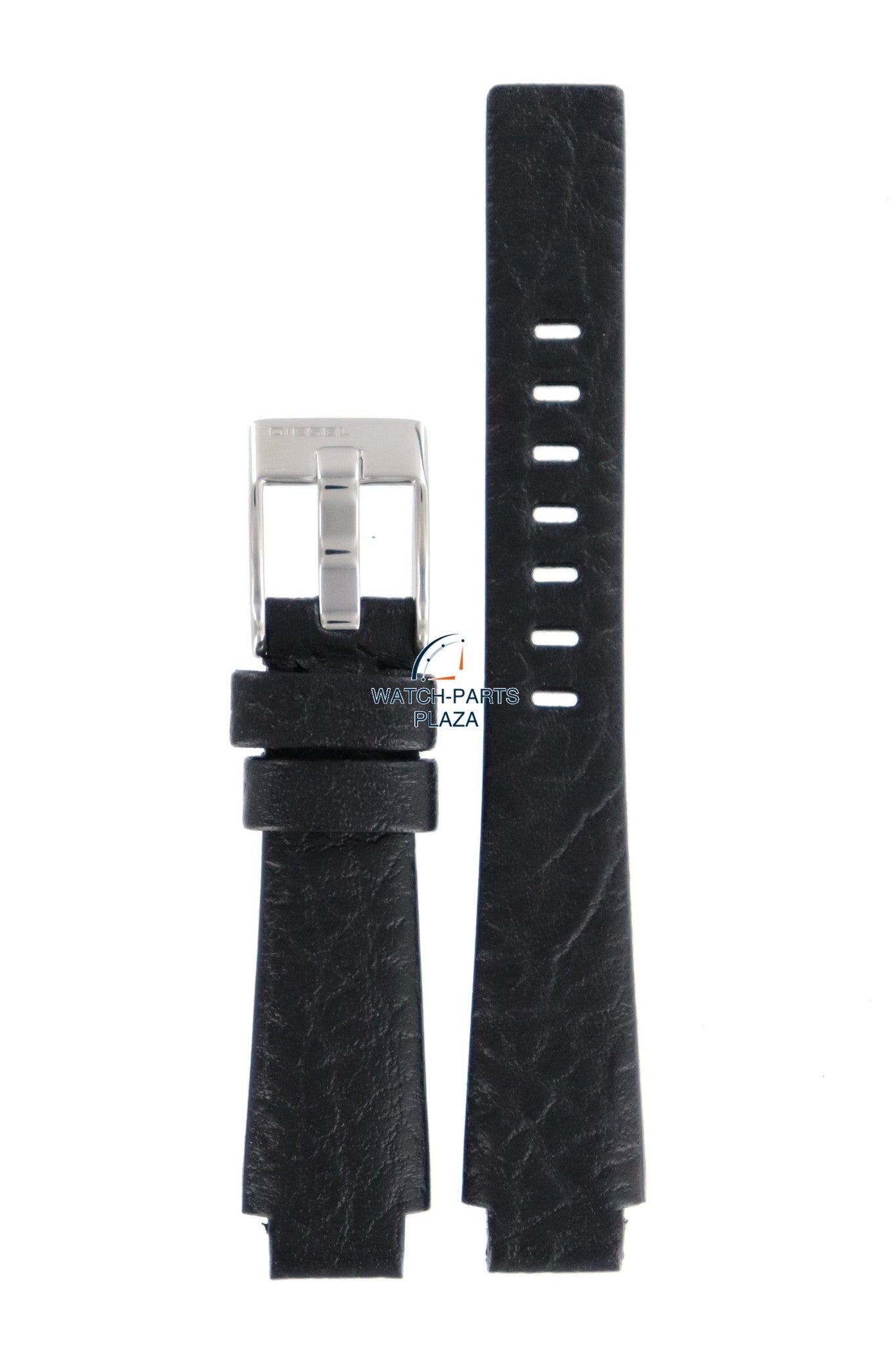 Watch Strap Diesel DZ1033 black leather band 13mm - Watch Plaza