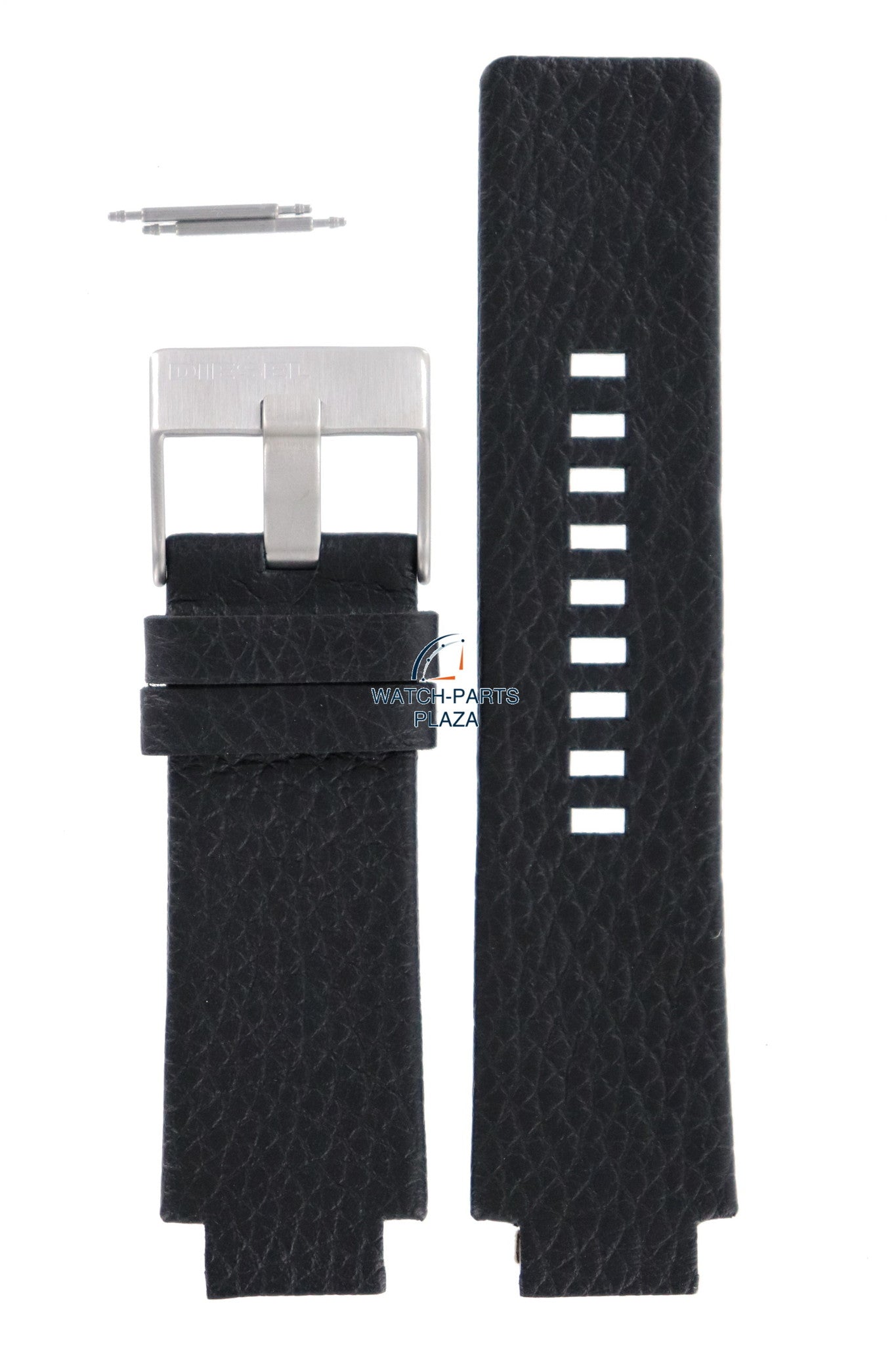 Watch Strap Diesel DZ1089 & DZ1091 & DZ1186 Cliffhanger black leather band 18mm - Watch Plaza