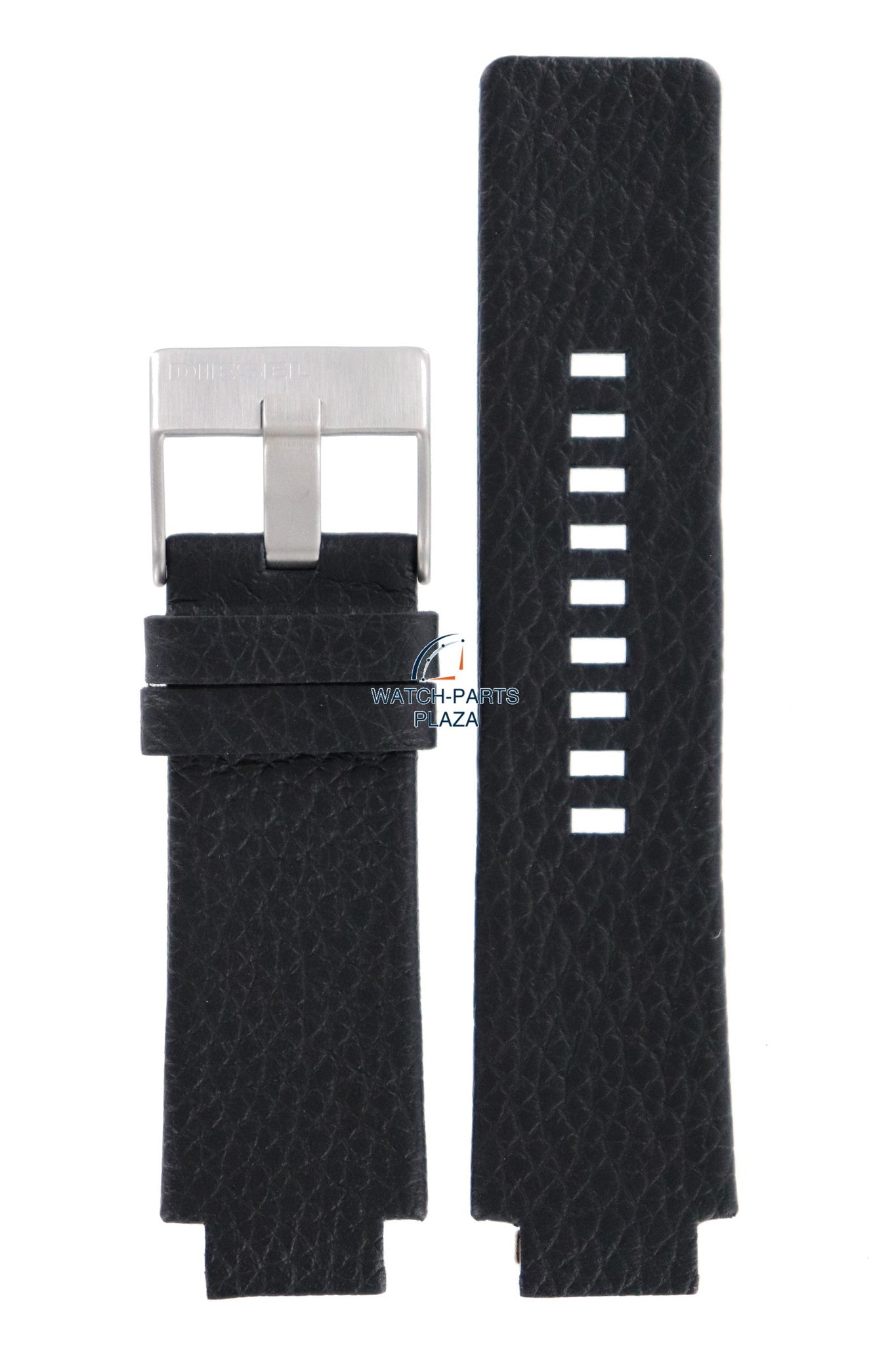 Watch Strap Diesel DZ1089 & DZ1091 & DZ1186 Cliffhanger black leather band 18mm - Watch Plaza