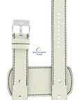 Watch Strap Diesel DZ2054 white cuff genuine leather band 22mm original - Watch Plaza