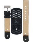 Watch Strap Diesel DZ2055 black genuine cuff leather band 20mm - Watch Plaza