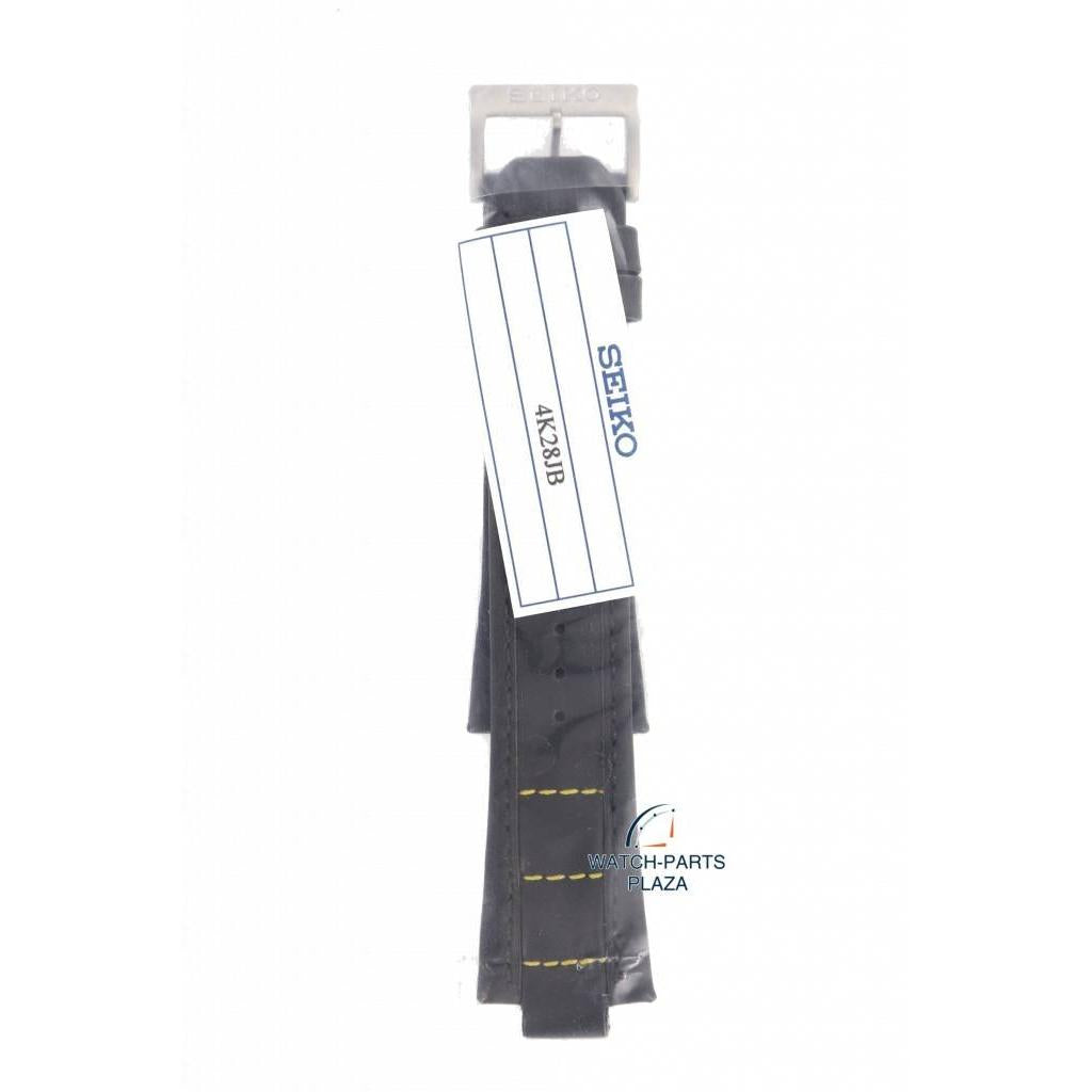 Watch Strap for Seiko SNJ023 Black & Yellow Band H024 - 00C0 Digi - Ana 12mm - Watch Plaza