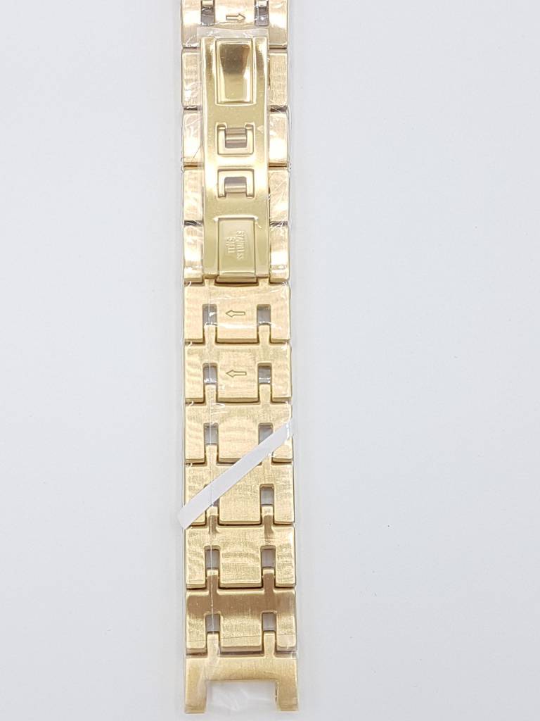 Watch Strap GC 34000G1 gold steel bracelet 18mm doublé watch band original - Watch Plaza