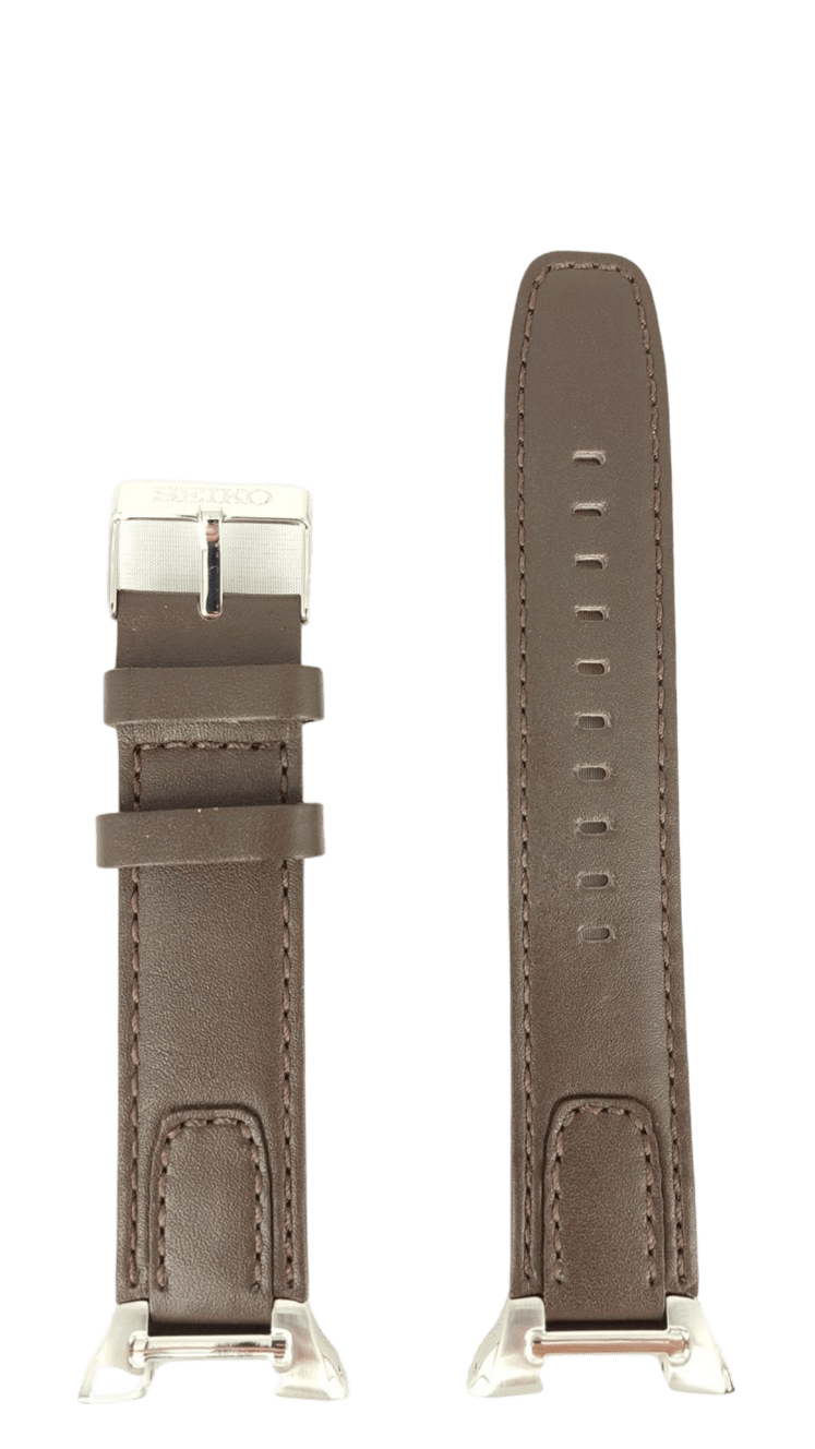 Watch Strap Seiko SNAA39 brown leather band 7T62 - 0GW0 13mm 4LC5JB - Watch Plaza